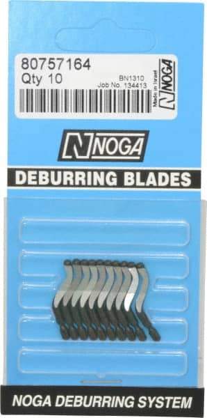 Noga - N1 Right-Handed Cobalt Deburring Swivel Blade - Use on Cross Hole, Hole Edge & Straight Edge Surfaces - Makers Industrial Supply