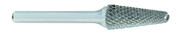 SL-4 -- 1/2 x 1-1/8 LOC x 1/4 Shank x 2 OAL 14 Degree Included Angle Carbide Medium Tough Cut Burr - Makers Industrial Supply