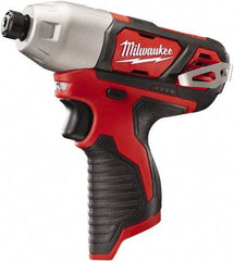 Milwaukee Tool - 12 Volt, 1/4" Drive, 1,000 In/Lb Torque, Cordless Impact Driver - Pistol Grip Handle, 2500 RPM, Lithium-Ion, Bare Tool - Makers Industrial Supply