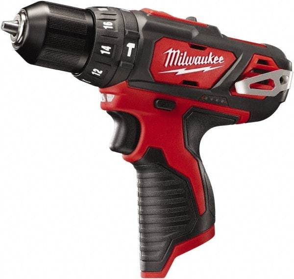 Milwaukee Tool - 12 Volt 3/8" Keyless Chuck Cordless Hammer Drill - 0 to 22,500 BPM, 0 to 400 & 0 to 1,500 RPM, Reversible - Makers Industrial Supply