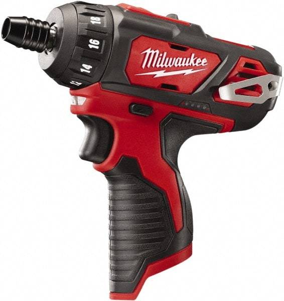 Milwaukee Tool - 12 Volts, Lithium-Ion Battery, Pistol Grip Cordless Screwdriver - 2 Speeds, 400 and 1,500 RPM, 275 Inch/Lbs. Torque - Makers Industrial Supply