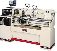 Jet - 14" Swing, 36-7/8" Between Centers, 230 Volt, Single Phase Bench Lathe - 2 hp, 70 to 1,900 RPM Spindle Speed, 2" Spindle Bore Diam, 76-13/32" OAL x 29-29/32" OAH x 59-13/16" Overall Depth - Makers Industrial Supply