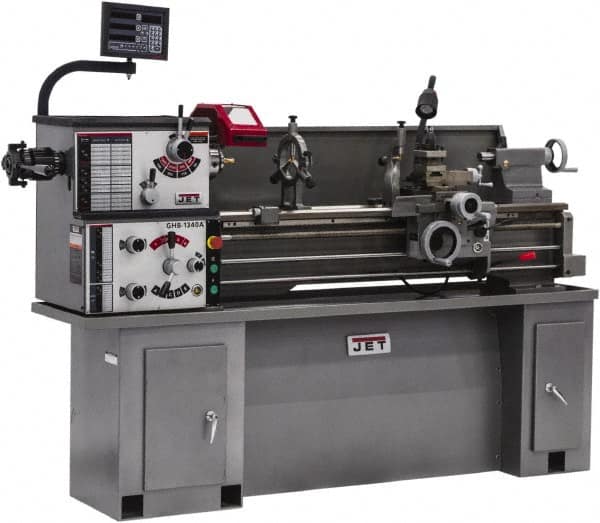 Jet - 13" Swing, 40" Between Centers, 230 Volt, Single Phase Bench Lathe - 5MT Taper, 2 hp, 70 to 2,000 RPM, 1-1/2" Bore Diam, 32" Deep x 47" High x 71" Long - Makers Industrial Supply