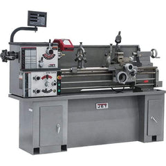 Jet - 13" Swing, 40" Between Centers, 230 Volt, Single Phase Bench Lathe - 5MT Taper, 2 hp, 70 to 2,000 RPM, 1-1/2" Bore Diam, 32" Deep x 47" High x 71" Long - Makers Industrial Supply