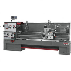 Jet - 18" Swing, 80" Between Centers, 230 Volt, Triple Phase Engine Lathe - 7MT Taper, 7-1/2 hp, 25 to 1,800 RPM, 3-1/8" Bore Diam, 40" Deep x 49" High x 136" Long - Makers Industrial Supply