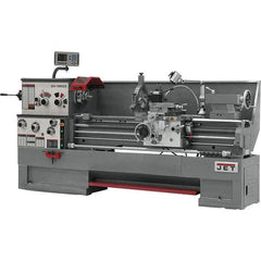 Jet - 16" Swing, 60" Between Centers, 230 Volt, Triple Phase Engine Lathe - 7MT Taper, 7-1/2 hp, 25 to 1,800 RPM, 3-1/8" Bore Diam, 40" Deep x 48" High x 116-1/2" Long - Makers Industrial Supply