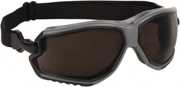 MCR Safety - Size Universal, Gray Polycarbonate Anti-Fog & Scratch Resistant Lens, Hybrid Safety Glasses/Goggles - Indirect Vent, Gray Thermoplastic Rubber Frame - Makers Industrial Supply