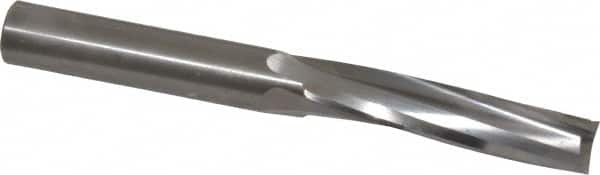 Onsrud - 1/2" Cutting Diam x 2-1/8" Length of Cut, 3 Flute, Upcut Spiral Router Bit - Uncoated, Right Hand Cut, Solid Carbide, 4-1/2" OAL x 1/2" Shank Diam, Three Edge, 10° Helix Angle - Makers Industrial Supply