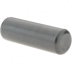 Value Collection - 1/2" Diam x 1-1/2" Pin Length Grade 8 Alloy Steel Standard Dowel Pin - Bright Finish, C 47-58 & C 60 (Surface) Hardness, 29,450 Lb (Single Shear), 58,900 Lb (Double Shear) Breaking Strength, 1 Beveled & 1 Rounded End - Makers Industrial Supply