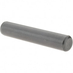 Value Collection - 3/8" Diam x 2" Pin Length Grade 8 Alloy Steel Standard Dowel Pin - Bright Finish, C 47-58 & C 60 (Surface) Hardness, 16,550 Lb (Single Shear), 33,100 Lb (Double Shear) Breaking Strength, 1 Beveled & 1 Rounded End - Makers Industrial Supply