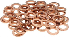 Value Collection - 5/16 SAE, 21/64" ID x 1/2" OD Oil Drain Plug Gasket - 1/16" Thick, Copper - Makers Industrial Supply