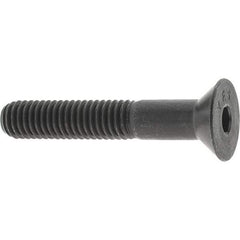 Value Collection - 3/8-16 UNC Hex Socket Drive, 82° Flat Screw - Alloy Steel, Black Oxide Finish, Partially Threaded, 2-1/4" OAL - Makers Industrial Supply