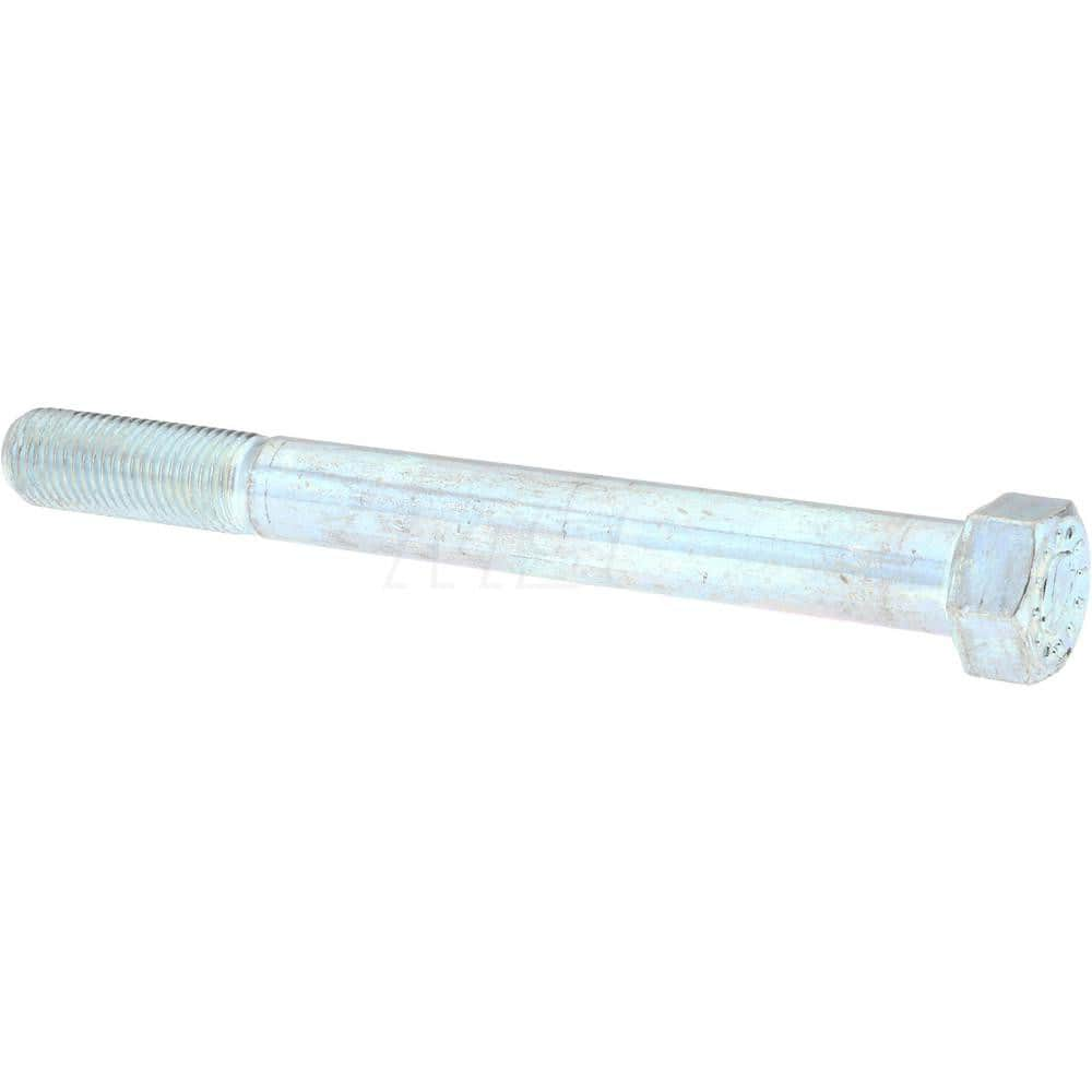 Hex Head Cap Screw: 1-14 x 7″, Grade 9 Alloy Steel, Zinc-Plated Clear Chromate