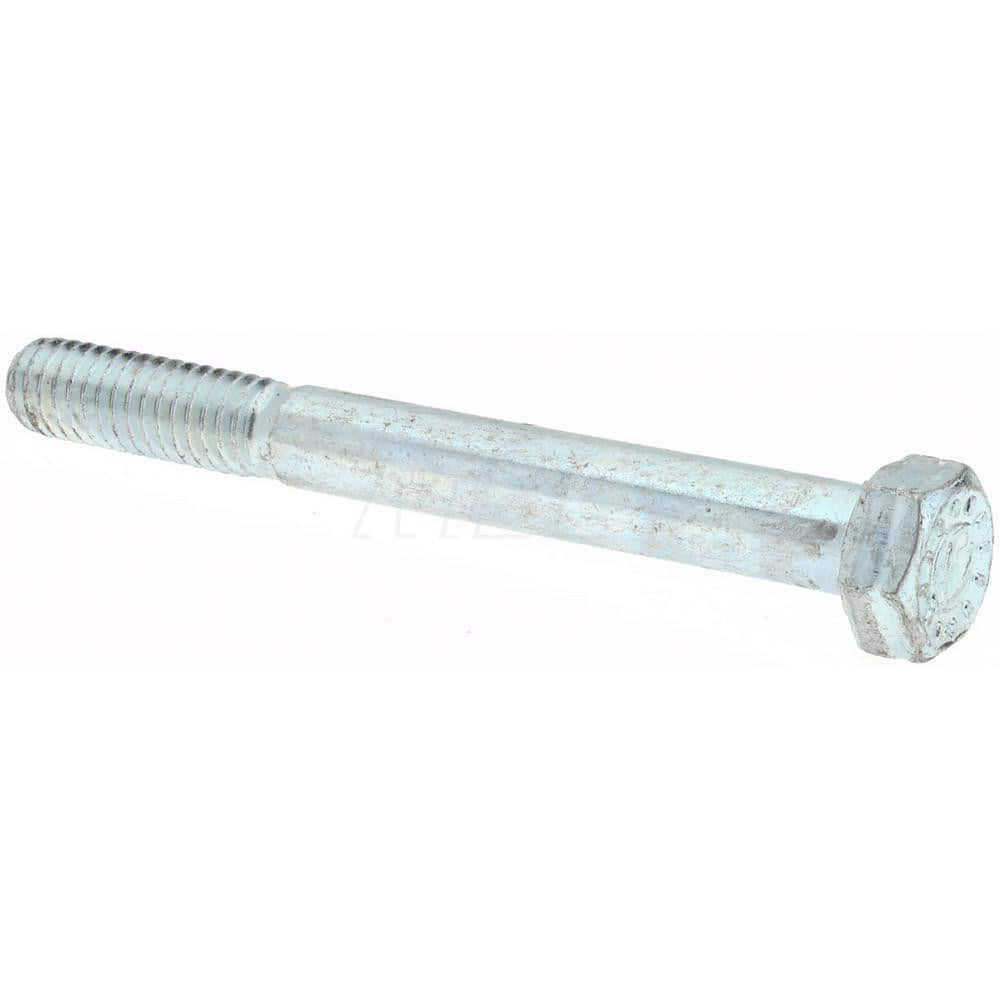 Hex Head Cap Screw: 5/16-18 x 4-1/2″, Grade 9 Alloy Steel, Zinc-Plated Clear Chromate