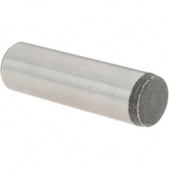 Value Collection - 7/16" Diam x 1-1/2" Pin Length Grade 8 Alloy Steel Standard Dowel Pin - C 50-58 Hardness, 39,100 Lb Breaking Strength, 1 Beveled & 1 Rounded End - Makers Industrial Supply