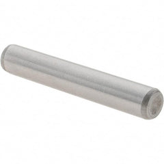 Value Collection - 1/4" Diam x 1-1/2" Pin Length Grade 8 Alloy Steel Standard Dowel Pin - C 50-58 Hardness, 12,800 Lb Breaking Strength, 1 Beveled & 1 Rounded End - Makers Industrial Supply