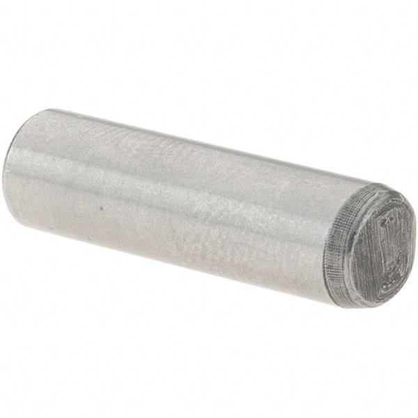 Value Collection - 1/4" Diam x 7/8" Pin Length Grade 8 Alloy Steel Standard Dowel Pin - C 50-58 Hardness, 12,800 Lb Breaking Strength, 1 Beveled & 1 Rounded End - Makers Industrial Supply