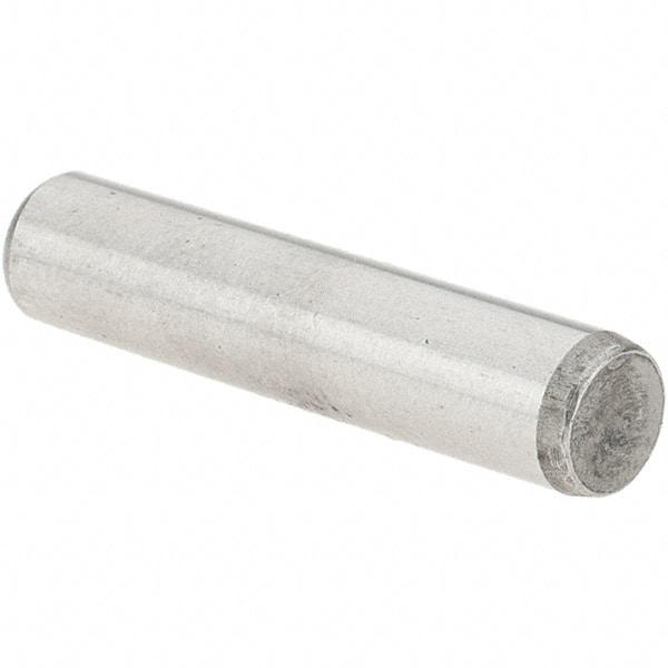 Value Collection - 3/16" Diam x 7/8" Pin Length Grade 8 Alloy Steel Standard Dowel Pin - C 50-58 Hardness, 7,200 Lb Breaking Strength, 1 Beveled & 1 Rounded End - Makers Industrial Supply