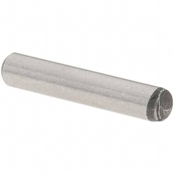 Value Collection - 3/32" Diam x 1/2" Pin Length Grade 8 Alloy Steel Standard Dowel Pin - C 50-58 Hardness, 1,800 Lb Breaking Strength, 1 Beveled & 1 Rounded End - Makers Industrial Supply