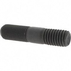 Value Collection - 1/2-20 Long Thread, 1/2-13 Short Thread, 2-1/4" OAL Unequal Double Threaded Stud - Steel, Uncoated, 1-1/16" Long Thread Length, 3/4" Short Thread Length - Makers Industrial Supply