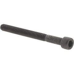 Value Collection - #6-32 UNC Hex Socket Drive, Socket Cap Screw - Alloy Steel, Black Oxide Finish, Partially Threaded, 1-1/2" Length Under Head - Makers Industrial Supply