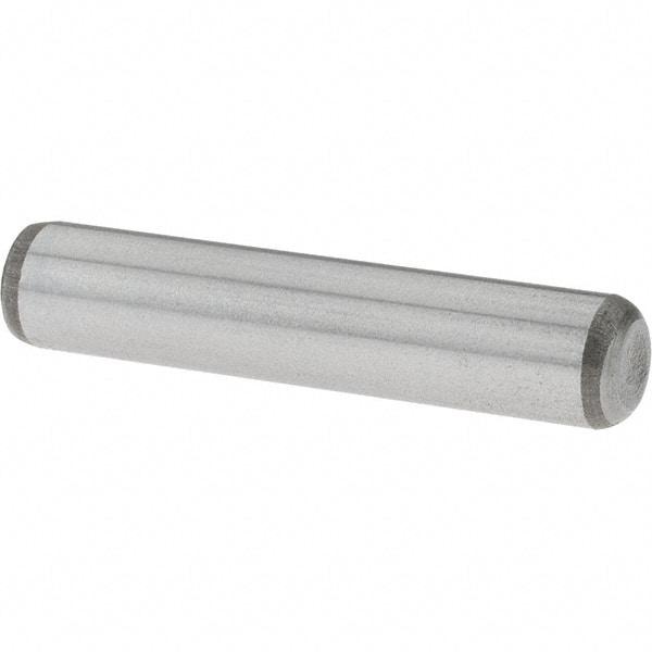 Value Collection - 1/4" Diam x 1-1/4" Pin Length Grade 8 Alloy Steel Standard Dowel Pin - C 50-58 Hardness, 12,800 Lb Breaking Strength, 1 Beveled & 1 Rounded End - Makers Industrial Supply