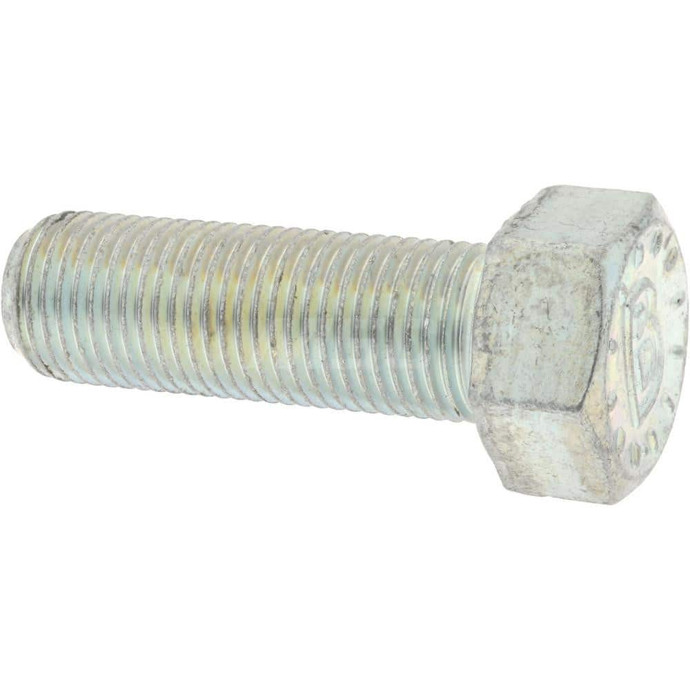 Hex Head Cap Screw: 1/2-20 x 2-1/2″, Grade 9 Alloy Steel, Zinc-Plated Clear Chromate