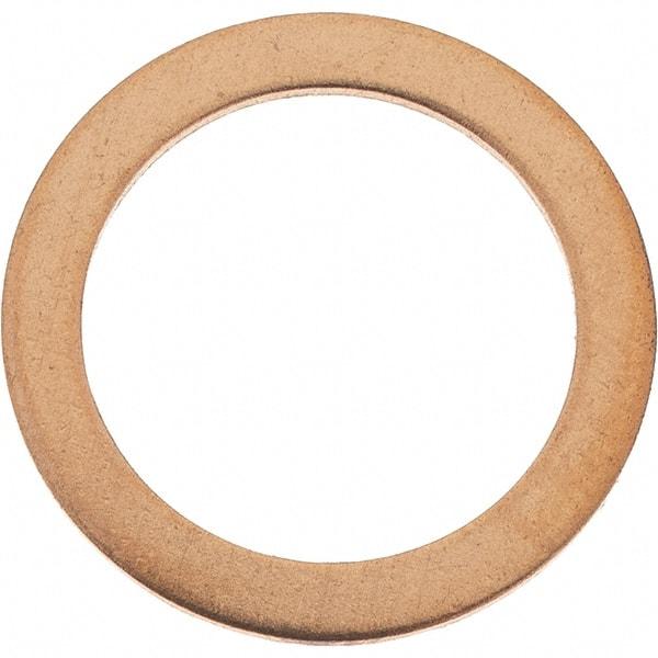 Value Collection - 9/16 SAE, 39/64" ID x 13/16" OD Oil Drain Plug Gasket - 1/32" Thick, Copper - Makers Industrial Supply