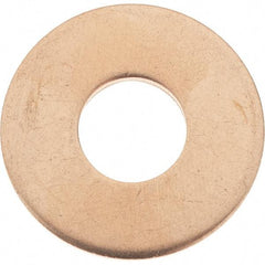 Value Collection - 1/2" Screw, Copper Standard Flat Washer - 0.563" ID x 1-3/8" OD, 0.091" Thick, Plain Finish - Makers Industrial Supply