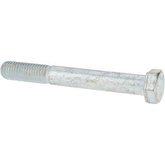 Hex Head Cap Screw: 5/8-11 x 5″, Grade 5 Steel, Zinc-Plated Partially Threaded, ASME B18.2.1