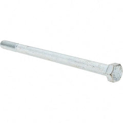 Value Collection - 3/8-16 UNC, 6" Length Under Head Hex Head Cap Screw - Partially Threaded, Grade 8 Alloy Steel, Zinc-Plated Finish, 9/16" Hex - Makers Industrial Supply