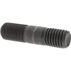 Value Collection - 5/8-18 Long Thread, 5/8-11 Short Thread, 2-1/2" OAL Unequal Double Threaded Stud - Steel, Uncoated, 1" Long Thread Length, 3/4" Short Thread Length - Makers Industrial Supply