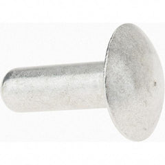 Value Collection - 1/4" Body Diam, Brazier Aluminum Solid Rivet - 3/4" Length Under Head - Makers Industrial Supply