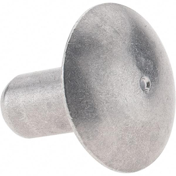 Value Collection - 3/16" Body Diam, Brazier Aluminum Solid Rivet - 3/8" Length Under Head - Makers Industrial Supply