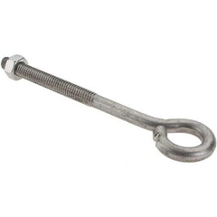 Value Collection - 5/16-18, Stainless Steel Wire Turned Open Eye Bolt - 2-1/2" Thread Length, 5/8" ID, 4" Shank Length - Makers Industrial Supply