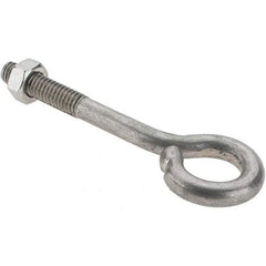 Value Collection - 5/16-18, Stainless Steel Wire Turned Open Eye Bolt - 1-1/4" Thread Length, 5/8" ID, 2-1/2" Shank Length - Makers Industrial Supply