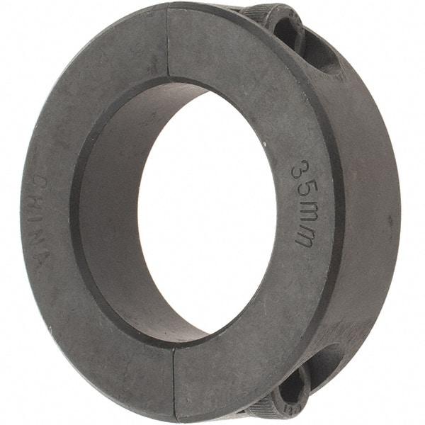 Value Collection - 35mm Bore, Steel, Two Piece Shaft Collar - 2-1/4" Outside Diam - Makers Industrial Supply