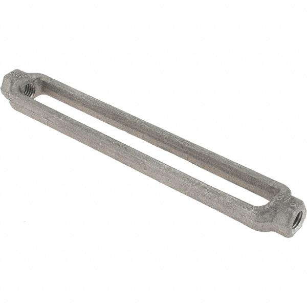 Value Collection - 1,200 Lb Load Limit, 3/8" Thread Diam, 6" Take Up, Steel Turnbuckle Body Turnbuckle - 7-1/8" Body Length, 9/16" Neck Length - Makers Industrial Supply