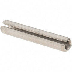 Made in USA - 1/8" Diam x 3/4" Long Slotted Spring Pin - Grade 420 Stainless Steel, Bright Finish - Makers Industrial Supply