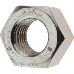 Value Collection - 7/8-9 UNC Stainless Steel Right Hand Heavy Hex Nut - 1-7/16" Across Flats, 55/64" High - Makers Industrial Supply