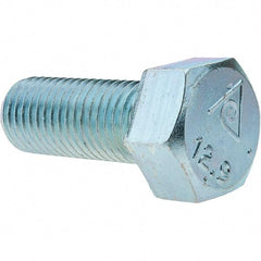 Value Collection - M20x2.50mm Metric Coarse, 50mm Length Under Head Hex Head Cap Screw - Fully Threaded, Grade 8.8 Steel, Zinc-Plated Finish, 30mm Hex - Makers Industrial Supply