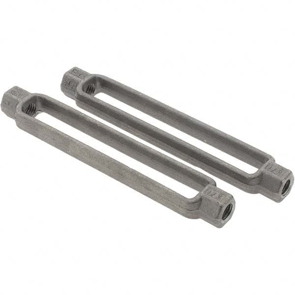 Value Collection - 2,200 Lb Load Limit, 1/2" Thread Diam, 6" Take Up, Steel Turnbuckle Body Turnbuckle - 7-1/2" Body Length, 3/4" Neck Length - Makers Industrial Supply