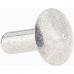 Value Collection - 3/16" Body Diam, Brazier Aluminum Solid Rivet - 1/2" Length Under Head - Makers Industrial Supply