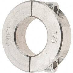 Value Collection - 7/8" Bore, Stainless Steel, Two Piece Shaft Collar - 1-5/8" Outside Diam, 1/2" Wide - Makers Industrial Supply