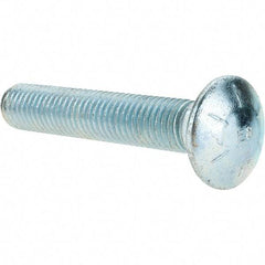 Value Collection - 5/8-11 UNC 3-1/2" Length Under Head, Standard Square Neck, Carriage Bolt - Grade 8 Alloy Steel, Zinc-Plated Clear Chromate Finish - Makers Industrial Supply