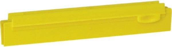 Vikan - 10" Rubber Blade Squeegee Refill - Double Edge, Yellow, Plastic Holder - Makers Industrial Supply