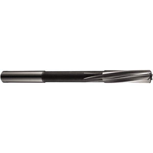 Chucking Reamer: 0.2049″ Dia, 3.3884″ OAL, 0.9062″ Flute Length, Straight Shank, Cobalt Steel 6 Flute, RH