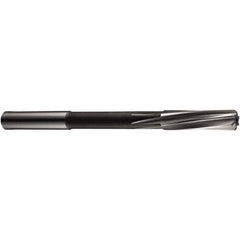 Chucking Reamer: 0.1497″ Dia, 2.955″ OAL, 0.7486″ Flute Length, Straight Shank, Cobalt Steel 6 Flute, RH