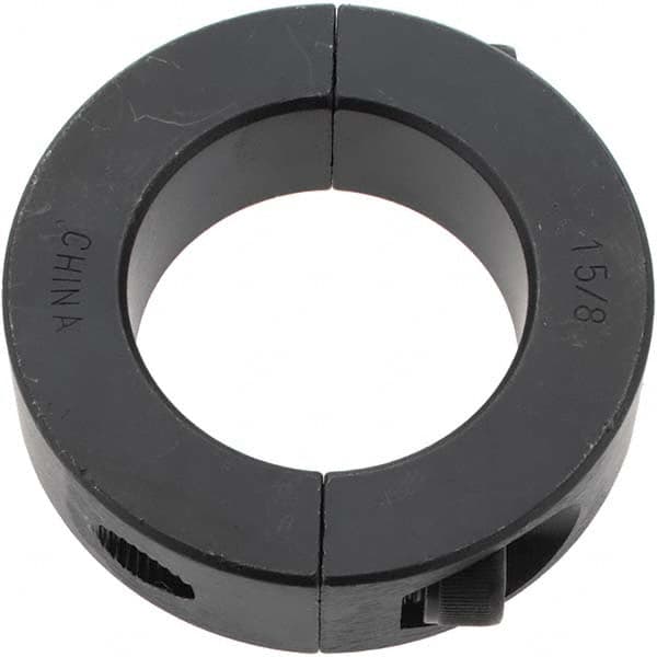 Value Collection - 1-5/8" Bore, Steel, Two Piece Shaft Collar - 2-5/8" Outside Diam, 11/16" Wide - Makers Industrial Supply