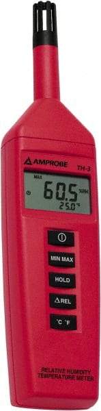 Amprobe - -4 to 140°F, 0 to 100% Humidity Range, Temp and Humidity Recorder - 3% Relative Humidity Accuracy, 0.1% RH, 0.1° F/C Resolution - Makers Industrial Supply